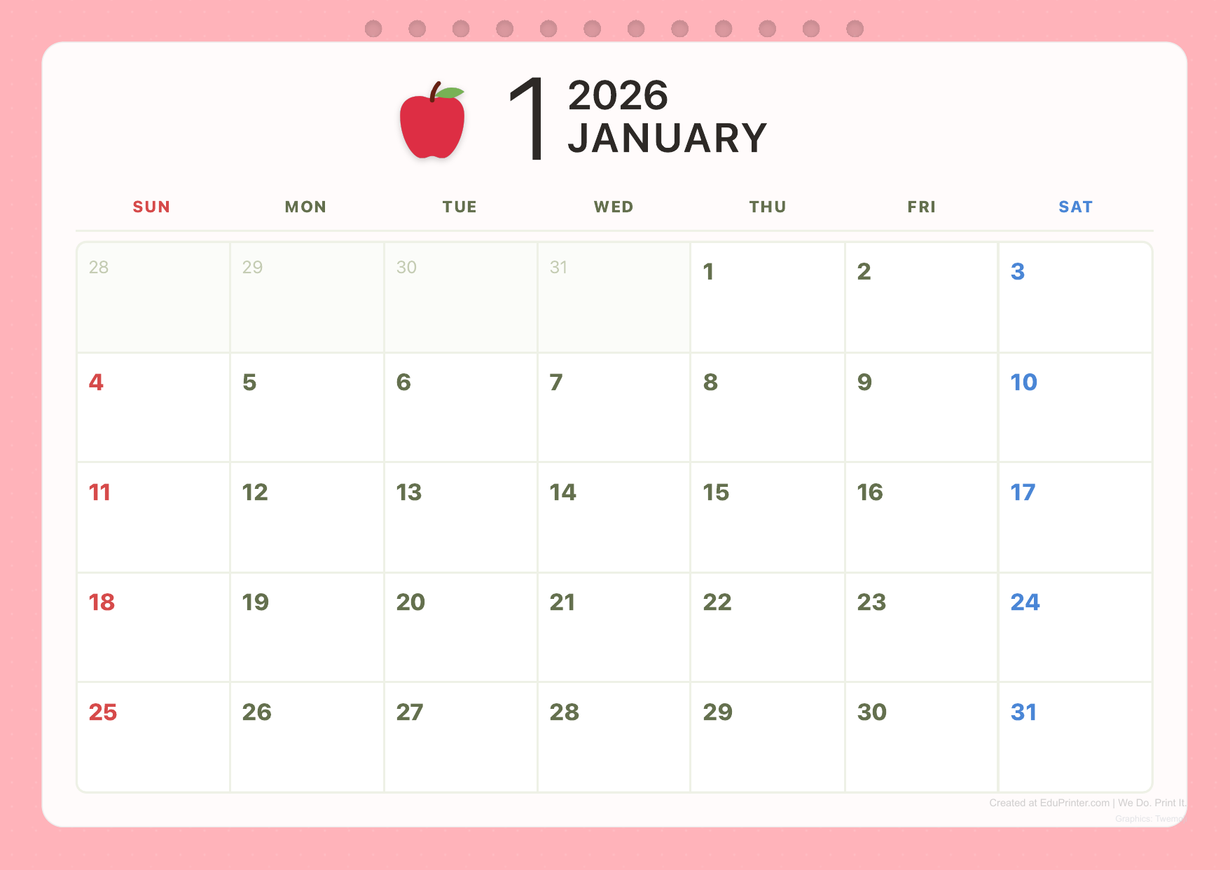 2026 自製創意桌曆：含照片位置與互動貼紙，打造質感書桌配件 - Page 1