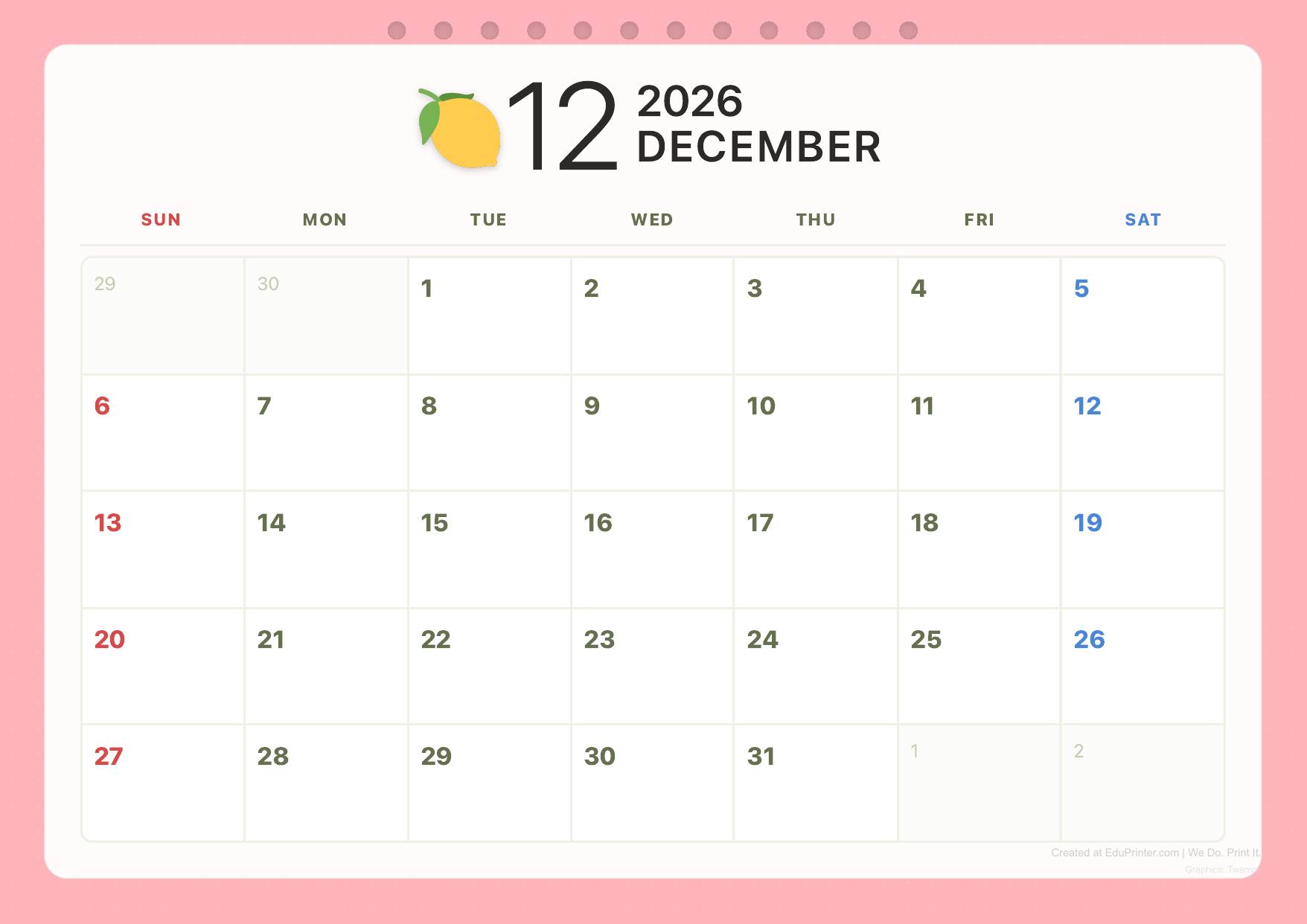2026 自製創意桌曆：含照片位置與互動貼紙，打造質感書桌配件 - Page 12