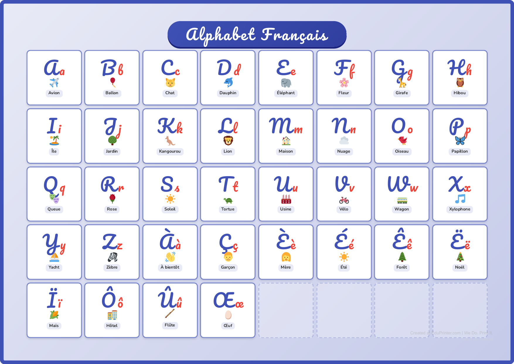 Alphabet Français (French Alphabet) - Page 1