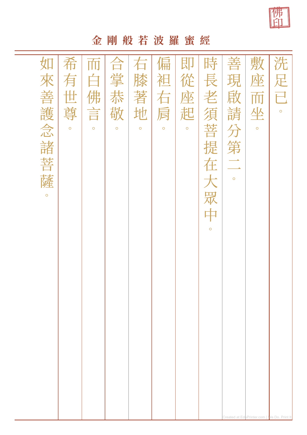 Diamond Sutra - Printable Education - Page 2